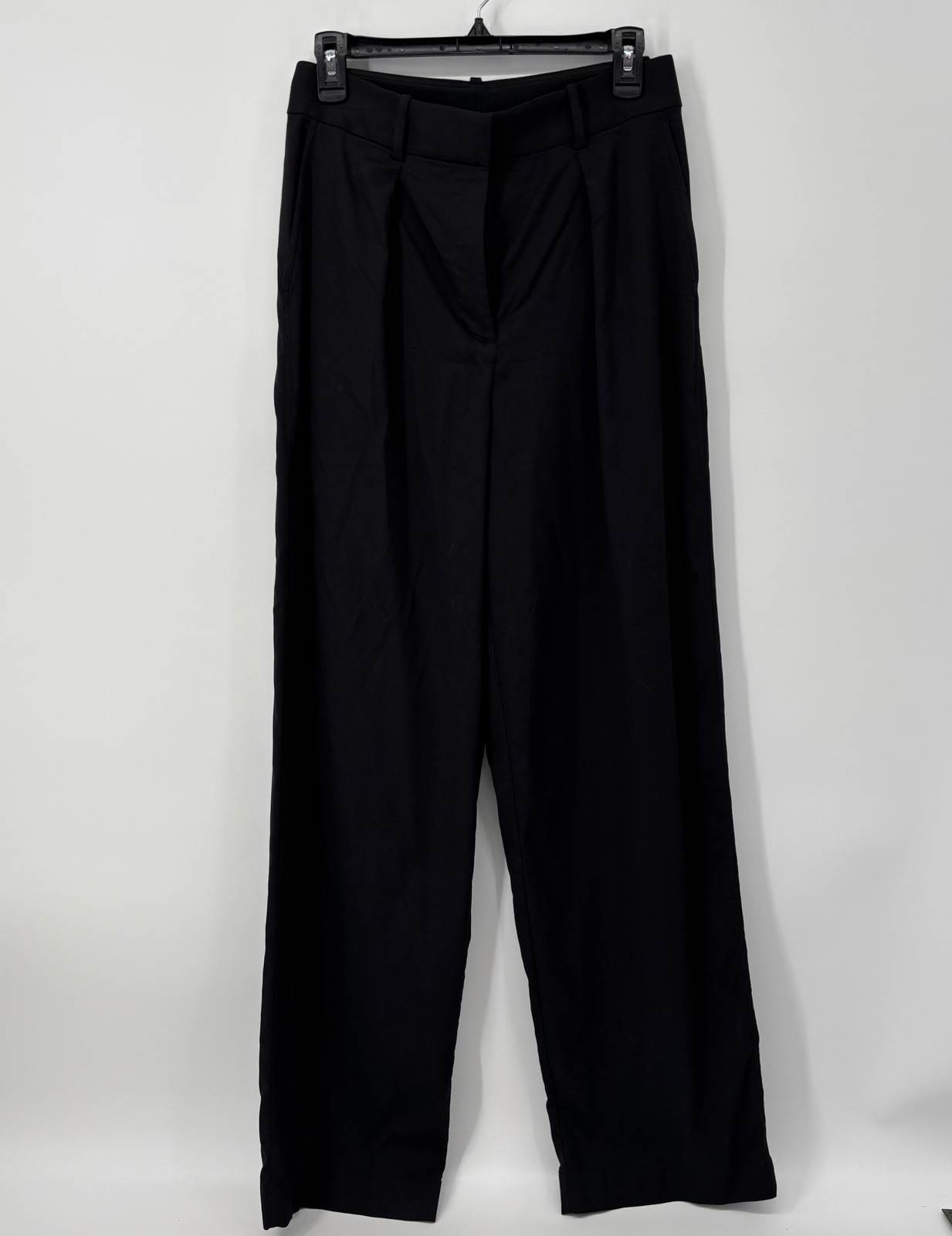 Lululemon Pleat Front High Rise Trousers Black Women’s Size 6 Tall Wide Leg Pant
