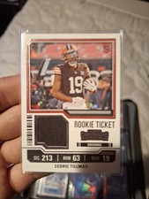 2023 Panini Contenders #TS3 Cedric Tillman Browns Rookie Ticket Swatches