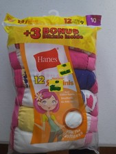 Hanes Girls 12 Pack Tagless Bikinis Size 10