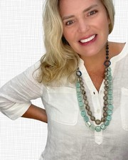 TAGUA NUT NECKLACE acai bead beach resort unique jewelry artisan handmade 34