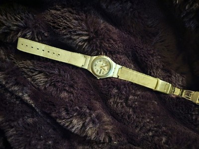 Swatch Irony Quartz Analog Day/Date 37mm White Dial Beige Leather 30m