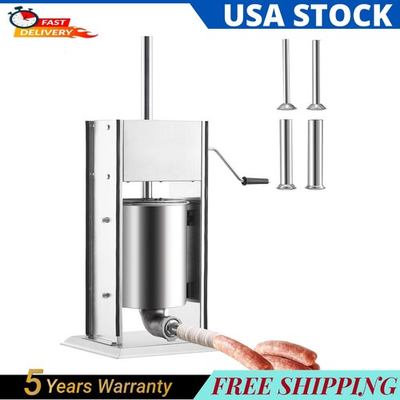 #ad 11LBS 5L Sausage Stuffer Maker Machine Stuffer Vertical Meat Stainless Steel US $99.65