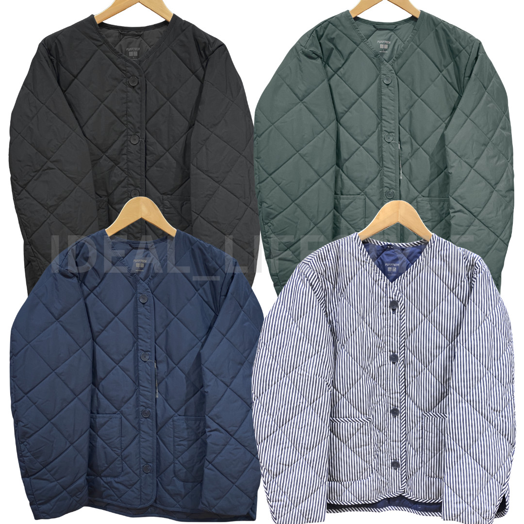 UNIQLO PUFFTECH Collarless Jacket S-3XL Water-Repellent Women 482274/484251 NWT