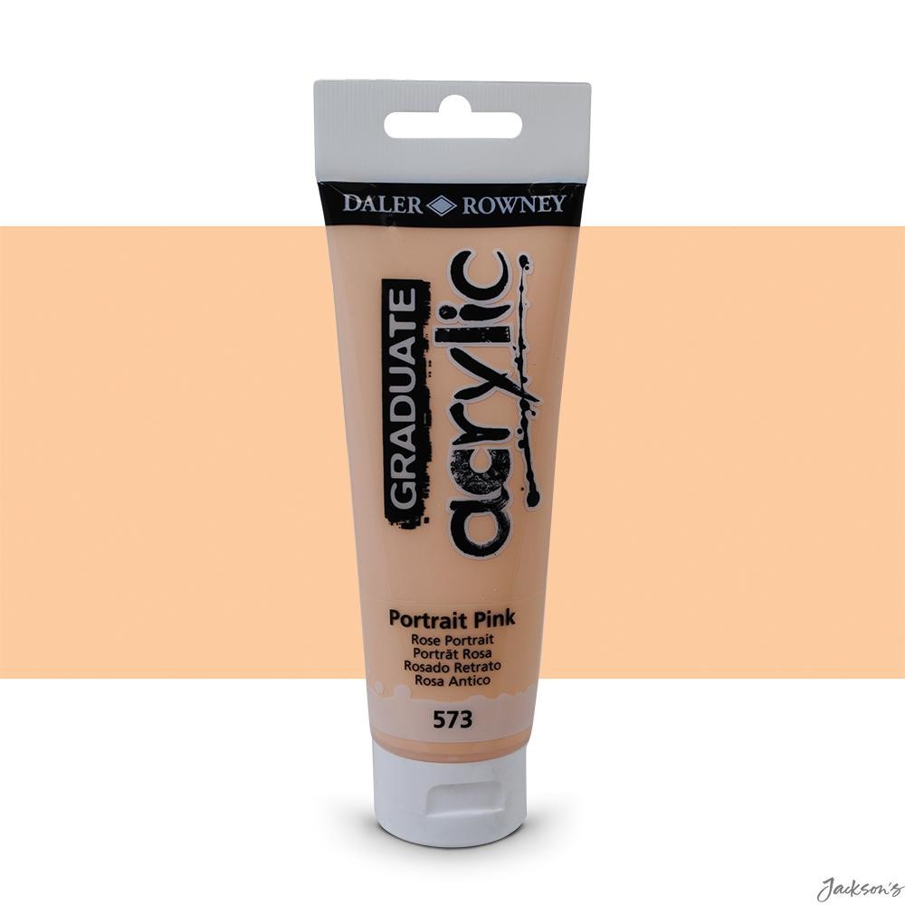 Daler-Rowney Graduate Portrait Pink Acrylic Paint 120Ml - Image 2