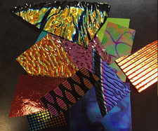 1/2 lb. Bag 90 COE- CBS Dichroic Assorted Glass Pack BLACK