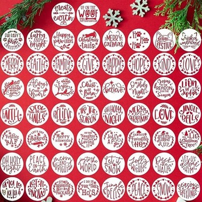 Christmas Stencils for Painting on Wood Slice,3'' Small Christmas Stencils for...