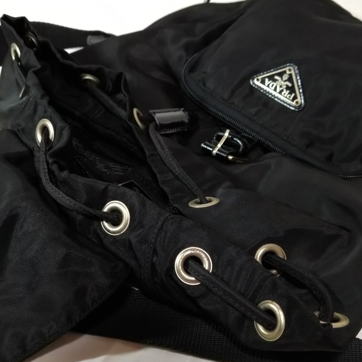 PRADA Basic  Backpack Black Nylon - image 8