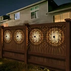 2pcs Solar Hollow Wall Light Outdoor LED Garden Lamp Front Door Patio Decor