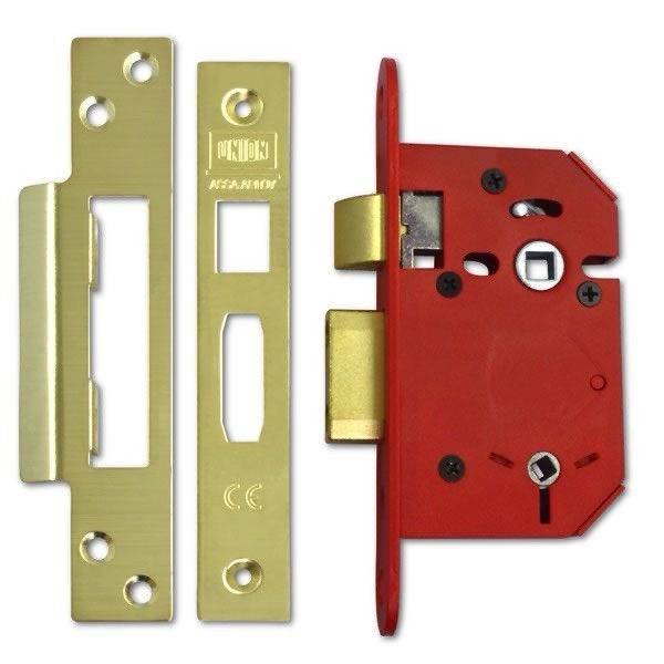 UNION Assa Abloy Strongbolt 68mm/2.5"" Bathroom Lock Polished Brass