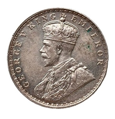 British Indien India 1 Rupee  Rupie 1922 König George V 1910-1936 Silber RARE