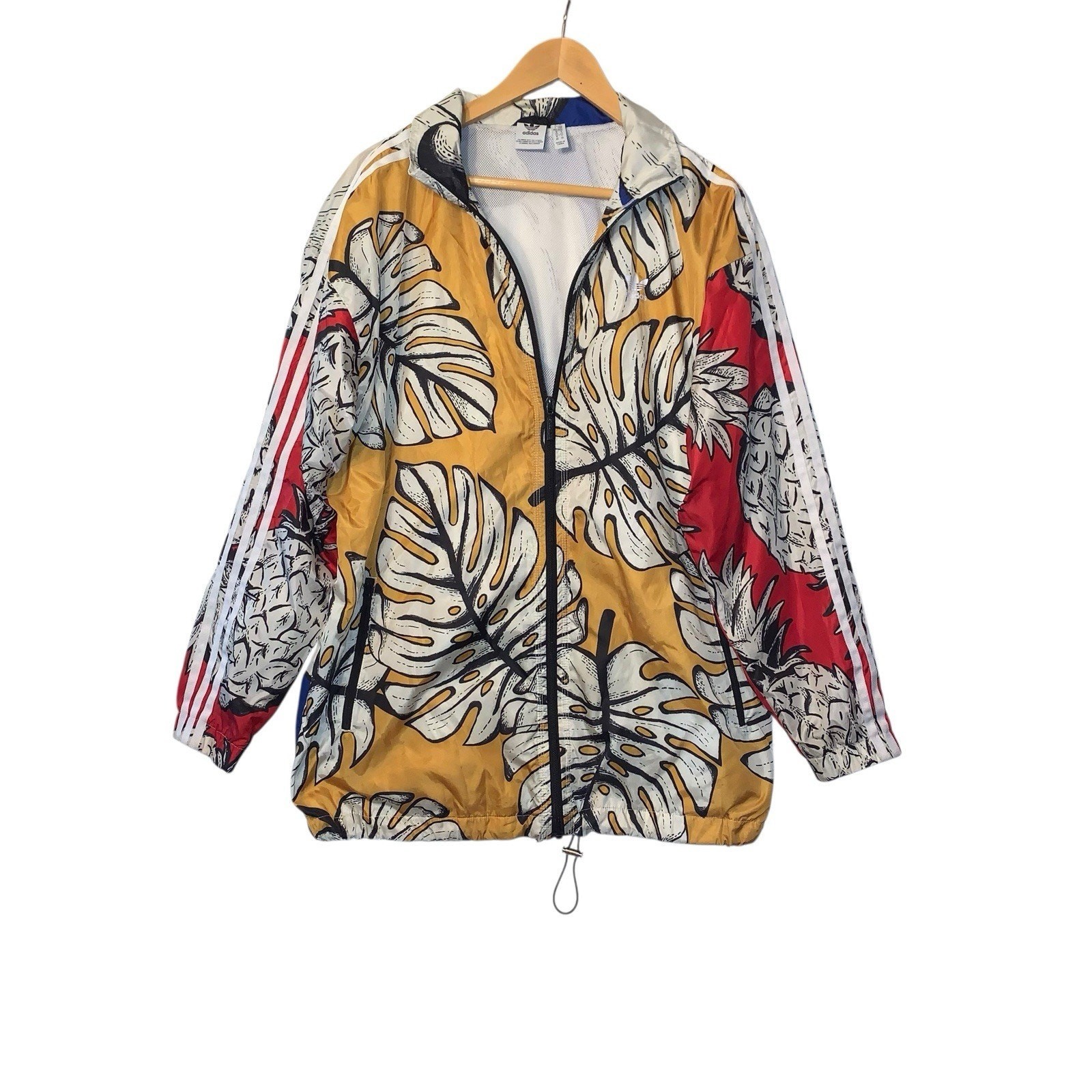 Adidas Originals X Farm Rio 3-Stripe Women's Windbreaker Jacket Multicolor M thumbnail 2