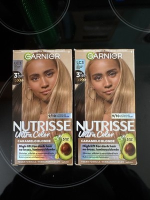 2X Garnier Nutrisse Ultra Nourishing Bold Permanent Hair Color Creme LC3 Blonde