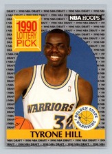 1990-91 Hoops Rookie RC #400 Tyrone Hill Golden State Warriors Basketball Card
