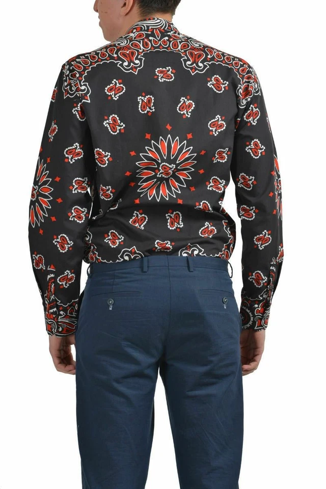 Moschino Couture Men's Multi-Color Dress Shirt US 15 15.5 15.75 16 16.5 - Image 2 of 4