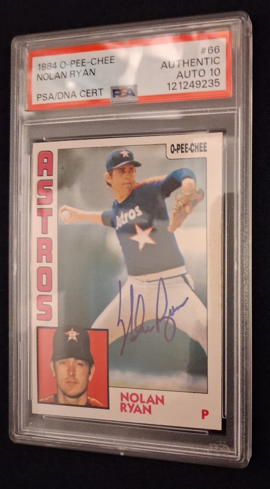 1984 O-Pee-Chee - Nolan Ryan #66 PSA Auto 10