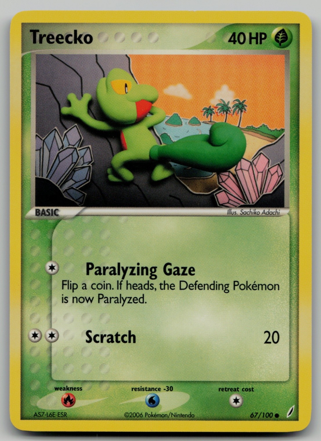 Treecko Common Crystal Guardians 67/100 NM