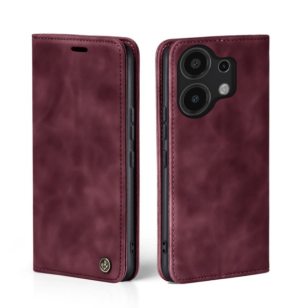 Handy HüLle FüR Xiaomi Redmi Note 13 Pro Klapp Magnet Smartphone Cover Case Rot-image