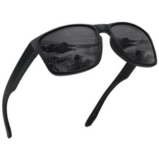 Ofwin Sports Polarized Sunglasses for Standard, Matte Black Frame/Gray Lens