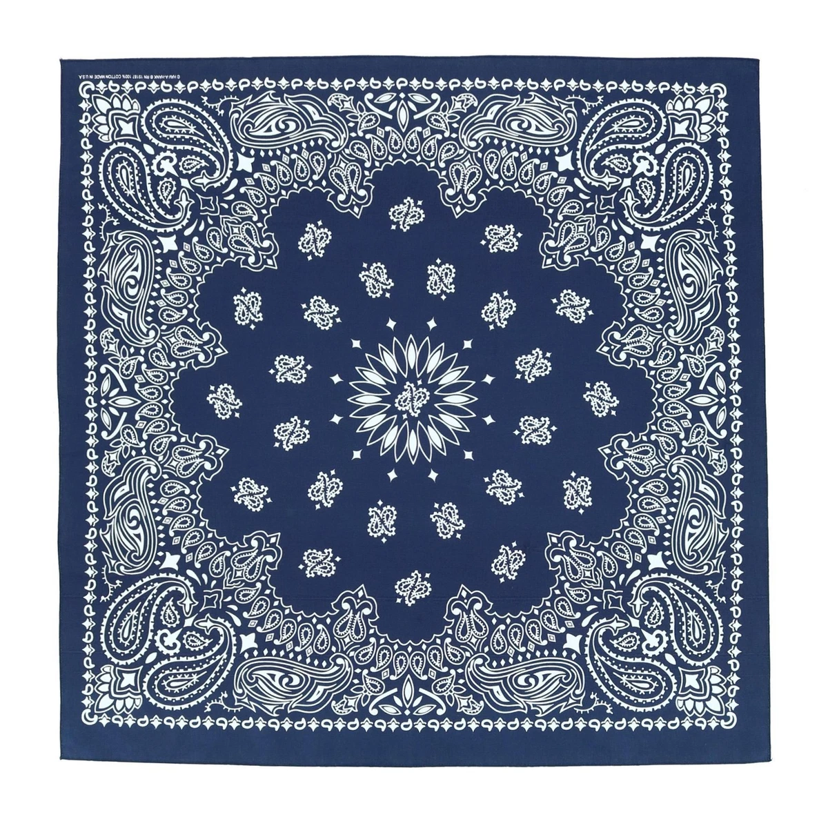 Sciarpa Bandana Quadrata 100% Cotone – Bandiera USA Patriottica Rossa Bianca Blu - Foto 5
