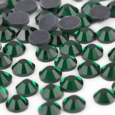 Crystal Hotfix Rhinestone,Machine Cut Stone 1440Pcs/Pkg (Emerald,Ss10/3Mm)