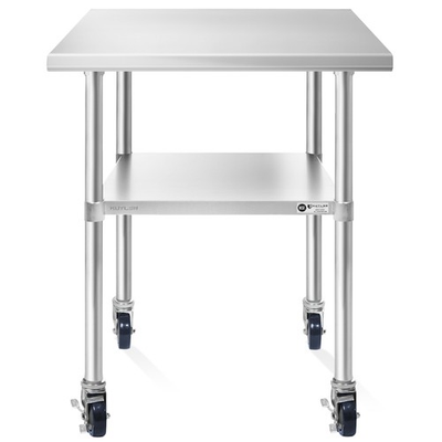 #ad 24x36 Stainless Steel Prep Table with Casters NSF Commercial Restaurant Kitchen $74.99