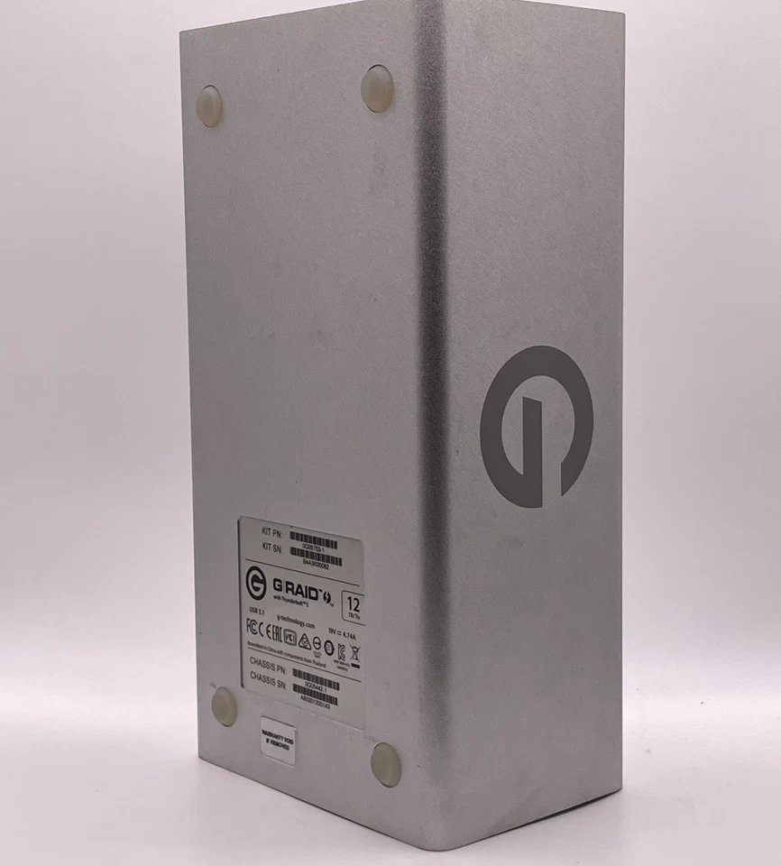 G-Technology G-RAID 12TB 2-Bay Thunderbolt 3 RAID Array 0G05753  – Not Working - Image 4 of 4