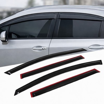 For 2016-2018 Toyota Prius V Tape-On Visor Smoke Rain Guard Sun Shade 4pcs Set