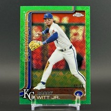 2025 Topps Chrome Logofractor Bobby Witt Jr. Green Refractor /99 Royals #93 SP