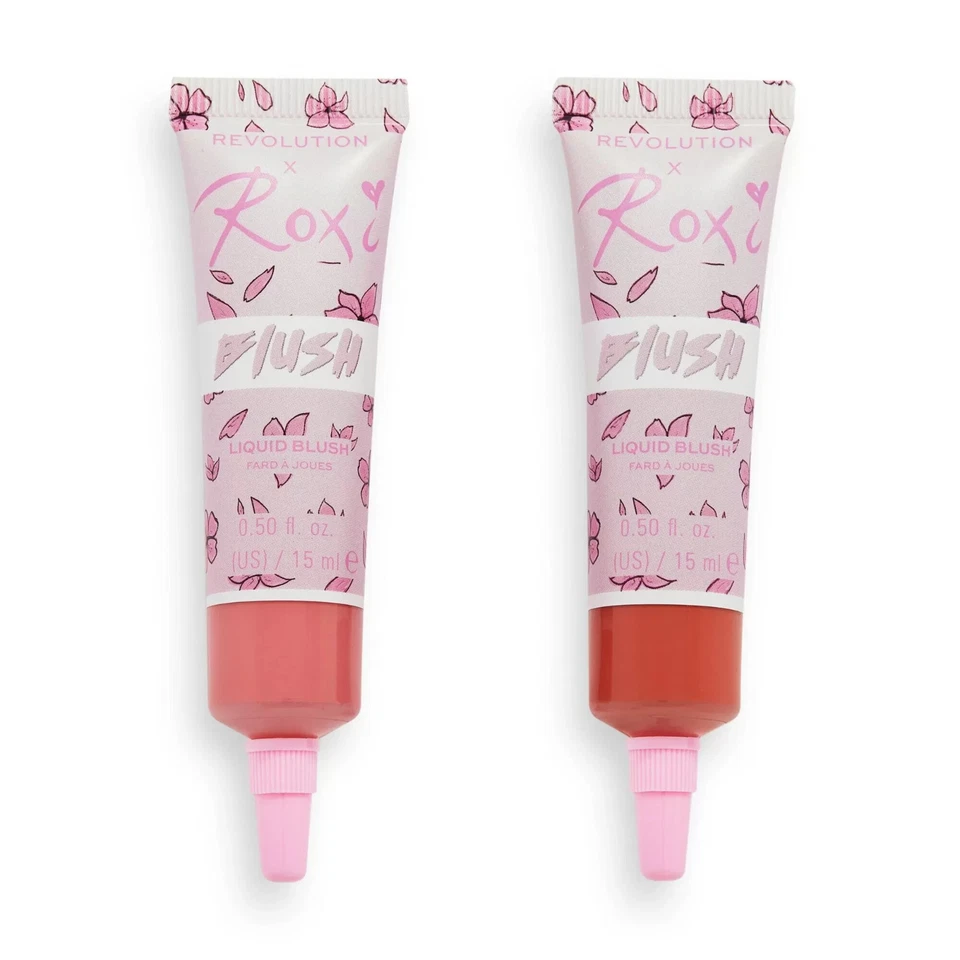 Revolution X Roxi Liquid Blush Duo 0.50 Oz Each Sakura + Orange Blossom NIB Seal - Image 2 of 3