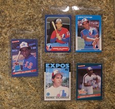 (5) Andres Galarraga 1986 Donruss Rookie card RC Fleer Topps 1987 Expos Braves. rookie card picture
