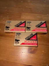 Maxell TC-30 VHS-C Premium High Grade HGX-Gold Camcorder Video Cassette Lot Of 3