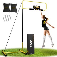 Apex Sports Volleyball Spike Trainer Adjustable Solo Black and Yellow