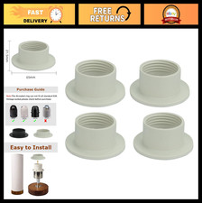 E26 E27 Light Socket Shade Ring - Plastic Lamp Collar Retainer, 4-Pack, 1.5" Dia