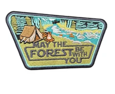 May the Forest Force be With You Camping Outdoor Star Wars Patch, Iron On/Sew On
