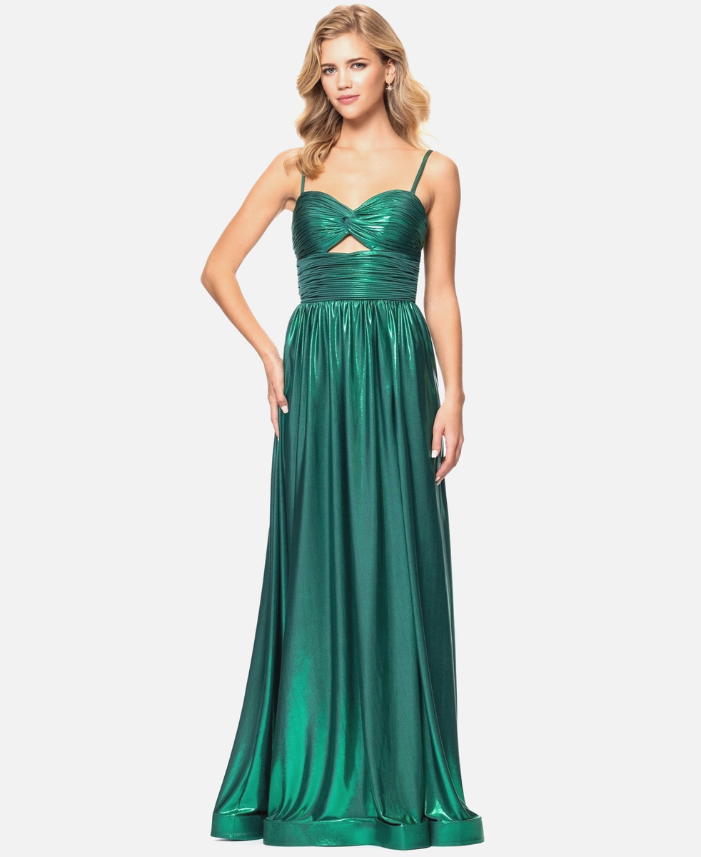 green emerald velvet dress One-Shoulder Long Green Prom Dress with Lace-Up Back Hunter / 0