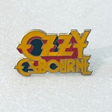 Vtg Ozzy Osbourne Logo Enamel Lapel Pin Heavy Metal Black Sabbath 80s