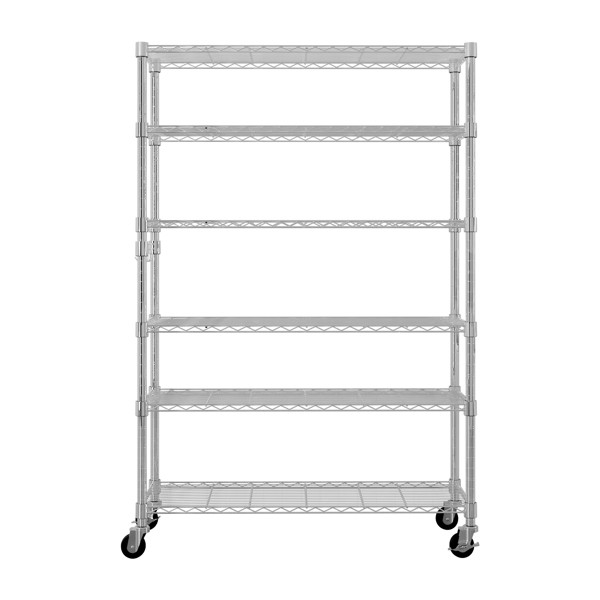 6 Tier Wire Shelving Heavy Duty Adjustable Metal Shelf Storage Rack ...