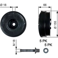 Gates TVD1037A Riemenscheibe Kurbelwelle FüR BMW 3 5 E46 E39 Schwingungstilger