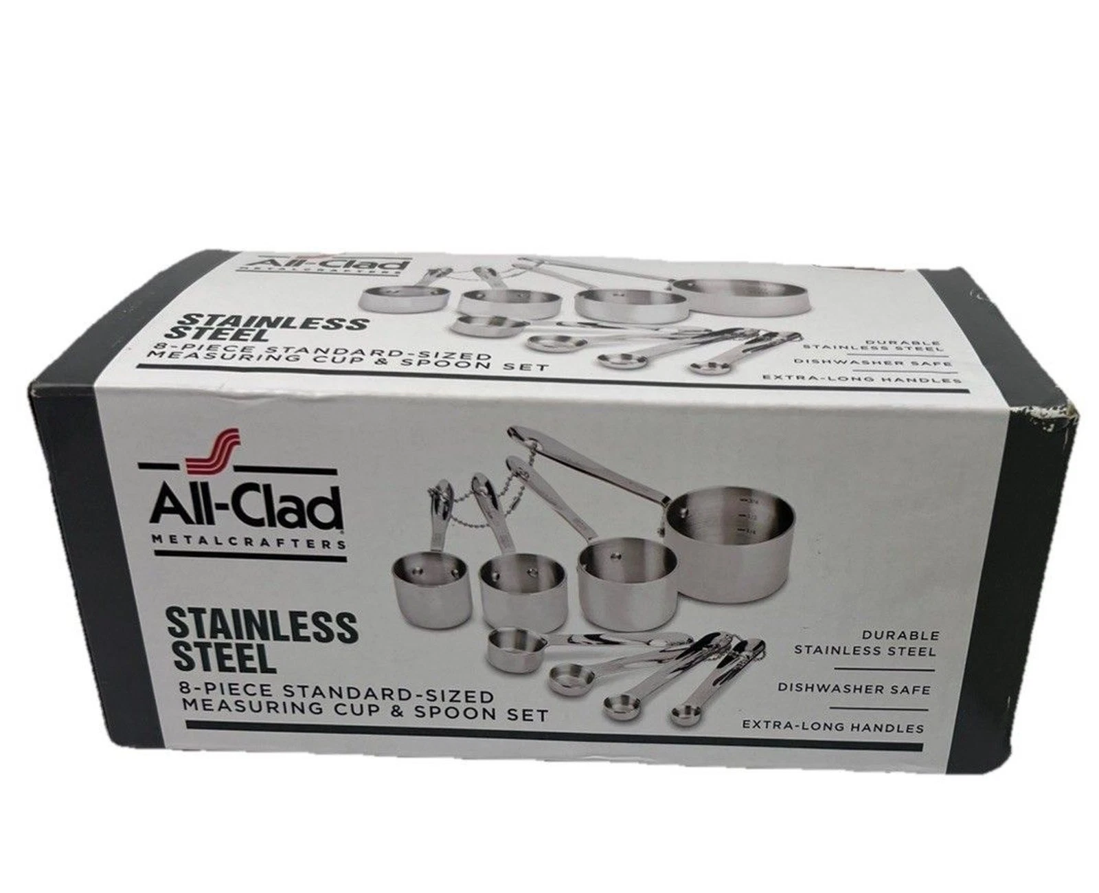 All Clad 8 Piece Stainless Steel Standard Size Measuring Cup And Spoon Set NIB
Opens in a new window