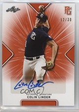2021 Leaf Perfect Game National Showcase Orange 12/30 Colin Linder Auto 3hd