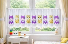 Bistrogardine Kürzbar Kindergardine Kinderzimmer HxB 45x145 cm Nilpferd Leopard