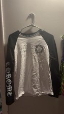 1:1 Chrome Heart Long Sleeve Shirt That Is Black and White Size Medium Brand new