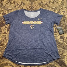 NIKE Women's North Carolina Courage Soccer Blue Scoop Top Shirt Size XL New A