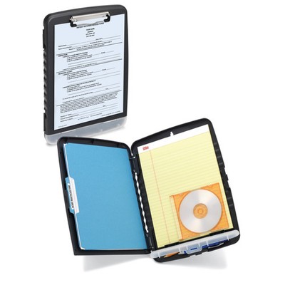 Office Depot Brand Form Holder Storage Clipboard Box, 10'' x 14-1/2'', Charcoal