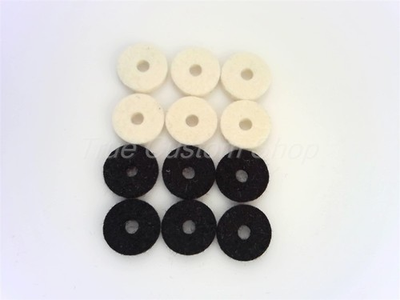 #ad True Custom Shop® Black and White Strap Button Mounting Felt Washers for Fender $7.97