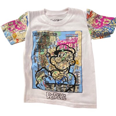 Popeye Boys Unisex  Hustle Hard NYC  Subway Map  NWOT Size 4