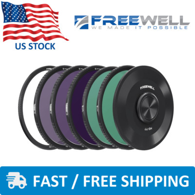 Freewell M2 Magnetic Quick Swap Filter 5-Pack UV CPL ND8 ND64 ND1000 5-Pack 77mm