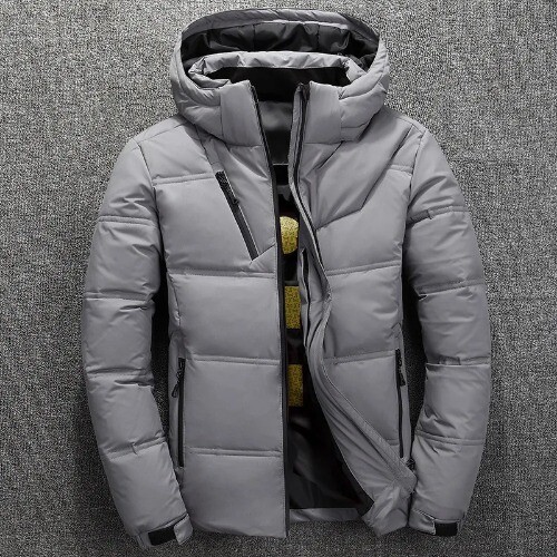 Winter Warm Hiking Down Jacket Windbreaker Puffer Hooded Coat Duck Down Parka - Picture 13 of 27