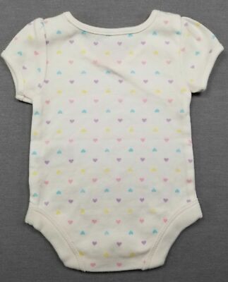 Baby Girl Clothes Garanimals Preemie White Hearts Bodysuit