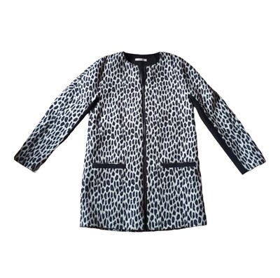 Esprit Mantel mit Leopardenprint mit Reißverschluss und großen Fronttaschen